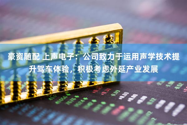 豪资随配 上声电子：公司致力于运用声学技术提升驾车体验，积极考虑外延产业发展