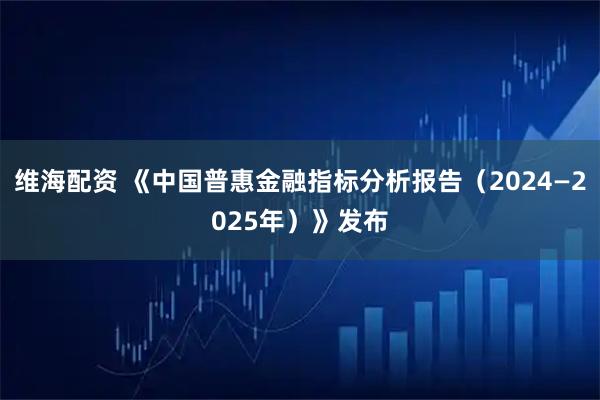 维海配资 《中国普惠金融指标分析报告（2024—2025年）》发布